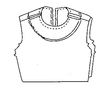 Figure 3. Matching seams and notches and stitching the facing to the garment with the facing side up